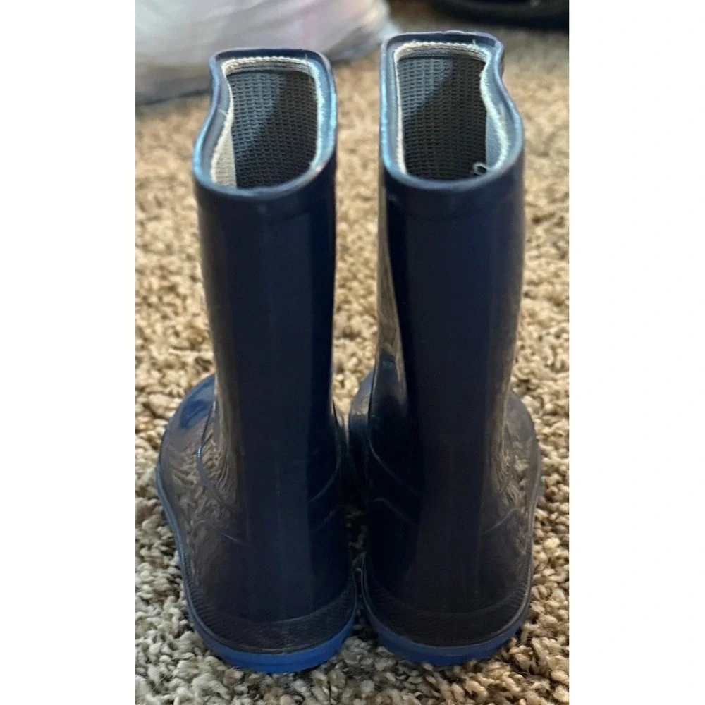 Wonder Nation Toddler Boys Navy Blue Rain Boots Size 5/6